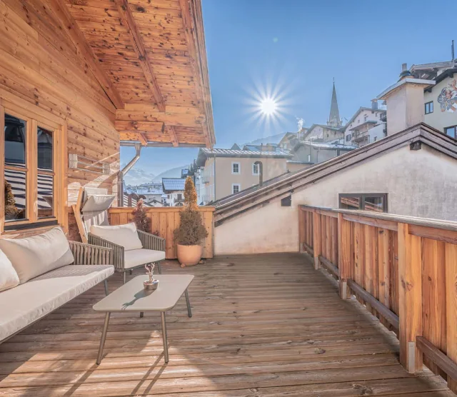 Dachterrasse in der Sonne
